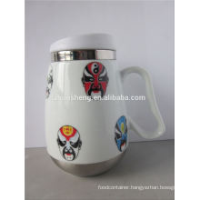 fashionable product wholesale alibaba china double wall stainless steel magic ceramic mug